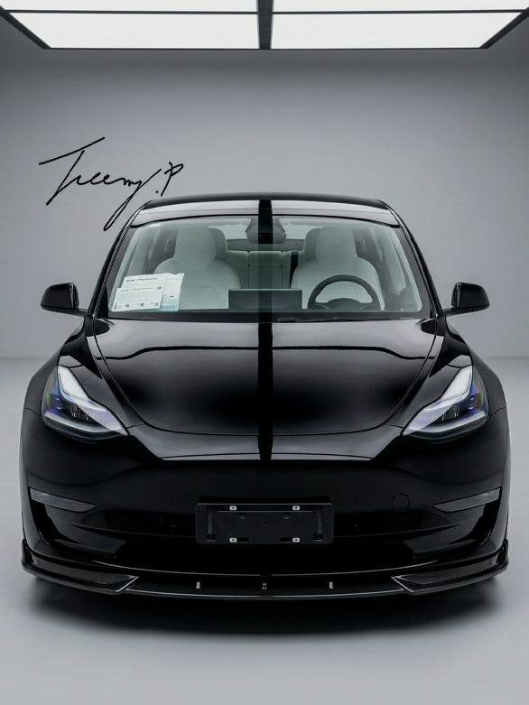 Tesla Model Y gloss black front splitter lip 2020 to 2023