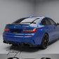 Gloss black rear diffuser with quad exhausts for BMW 3 Series G20 2018 to 2020 340i look
