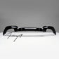 Gloss black rear diffuser with quad exhausts for BMW 3 Series G20 2018 to 2020 340i look
