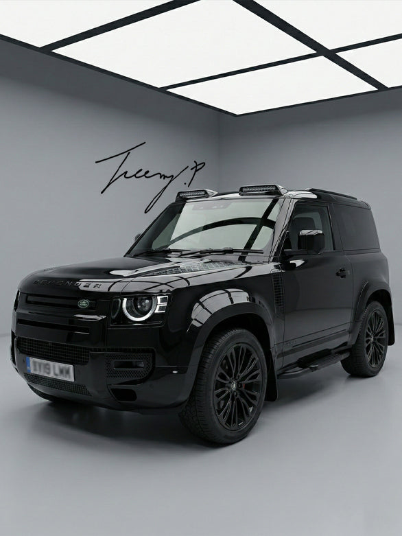 Land Rover Defender 90 L663 black running board side steps 2020+
