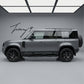 Land Rover Defender 110 L663 black running board side steps 2020+
