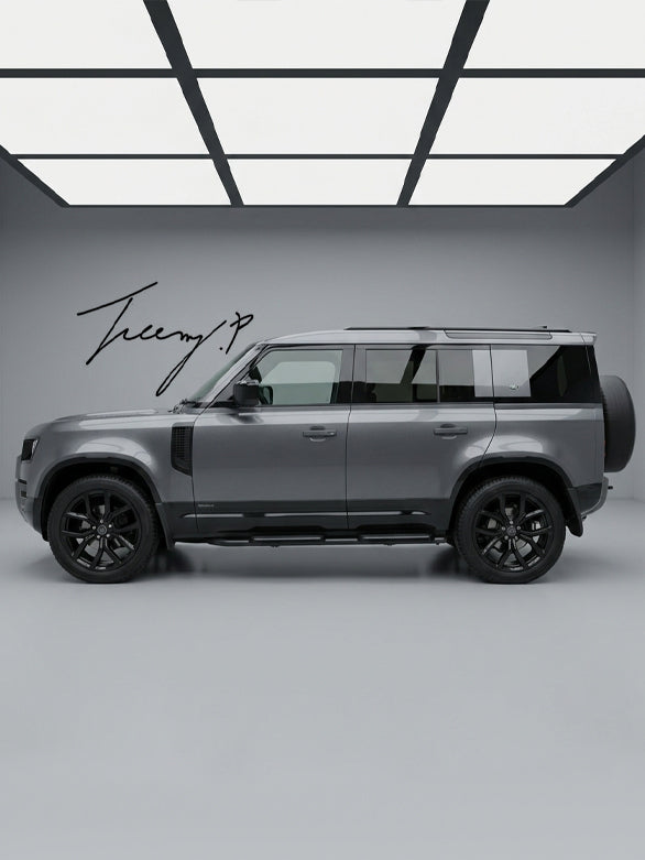 Land Rover Defender 110 L663 black running board side steps 2020+
