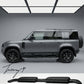 Land Rover Defender 110 L663 black running board side steps 2020+
