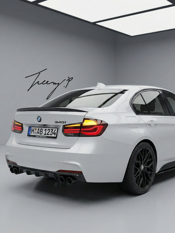 BMW 3 Series F30 F80 saloon LED dynamic rear red tail lights 2011 to 2019
