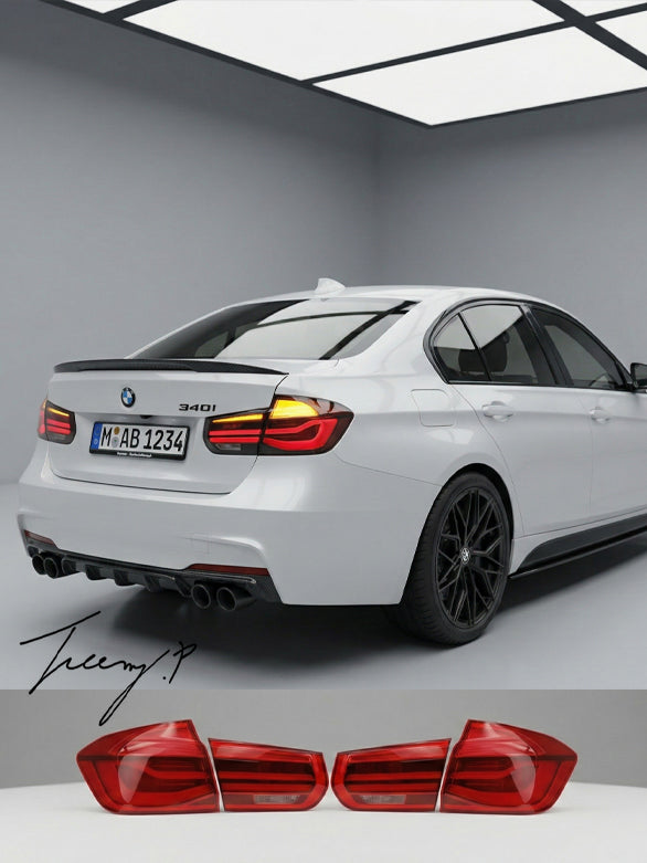 BMW 3 Series F30 F80 saloon LED dynamic rear red tail lights 2011 to 2019
