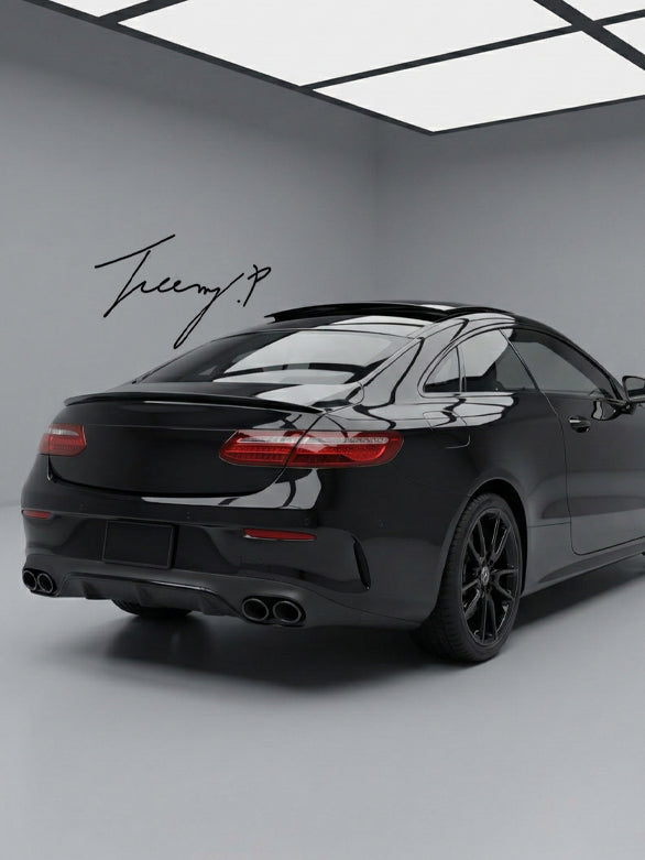 Mercedes E Class C238 A238 E53 look rear diffuser with tail pipes 2017 to 2023
