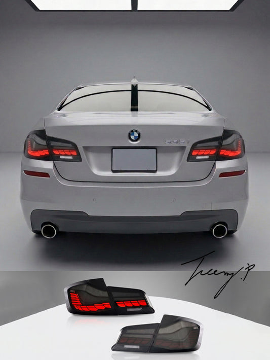 BMW 5 Series F10 F18 M5 smoked GTS rear tail brake lights 2010 to 2017
