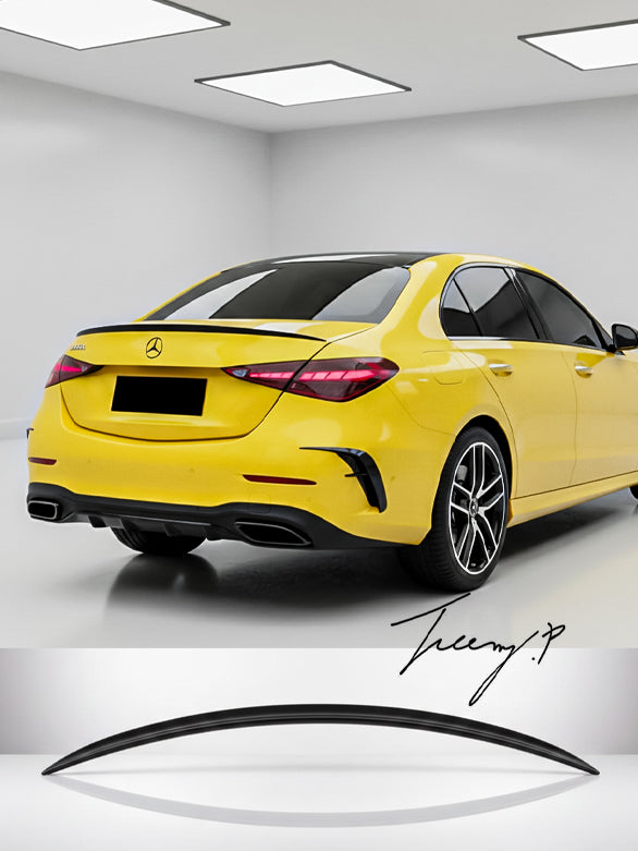 MERCEDES C CLASS W206 2022+ C43 STYLE REAR TRUNK SPOILER GLOSS BLACK