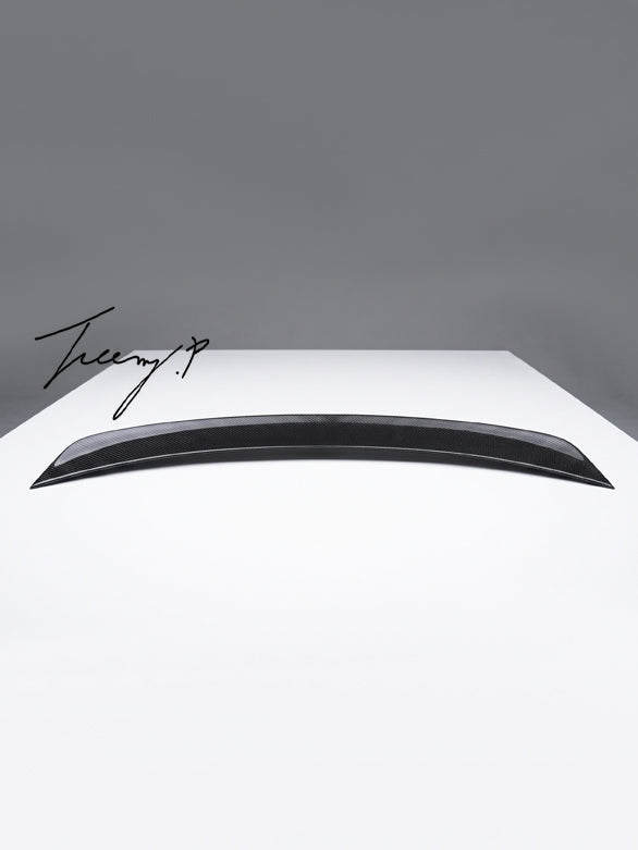Carbon look rear trunk boot spoiler for Mercedes GLC Coupe C253 2016 to 2022