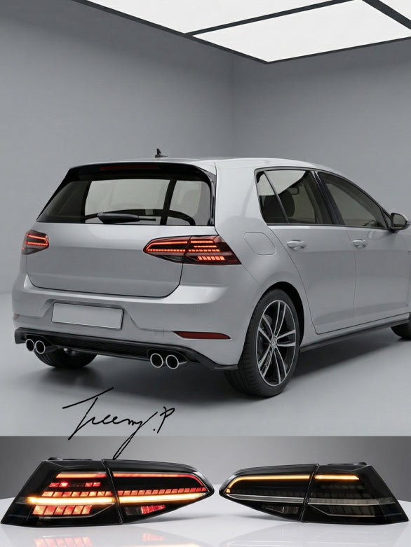 VW Golf MK7 MK7.5 GTI smoked sequential LED tail lights 2012 to 2020
