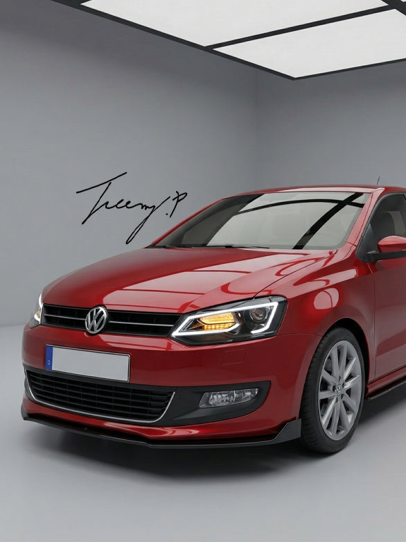 Sequential LED headlights pair installed on a 2011-2017 VW Polo MK5 / MK5S Saloon