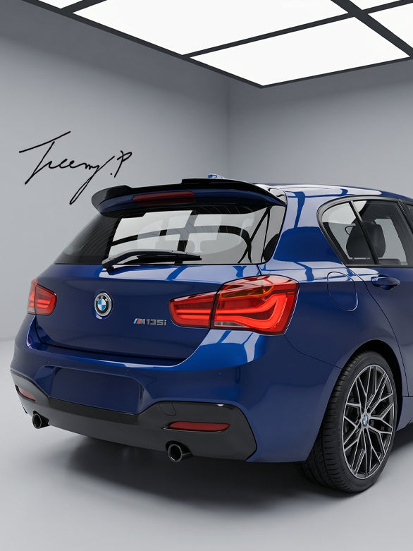 Gloss black rear roof spoiler for BMW 1 Series F20 F21 M Sport 2011 to 2019

