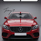 Black chrome GT Panamericana style front grille for Mercedes E Class W213 2016 to 2020
