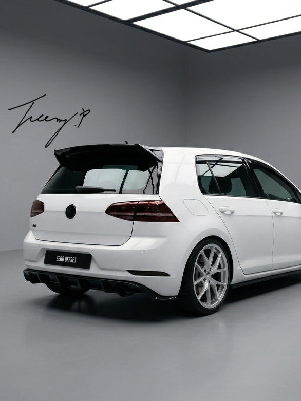 VW Golf MK7 MK7.5 R GTD gloss black OSIR style rear roof boot lip spoiler sporty aggressive upgrade
