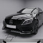 Mercedes C Class W205 gloss black front lip splitter spoiler 2015 to 2018
