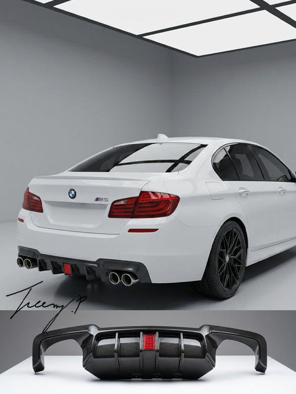 BMW 5 Series F10 F11 M Sport M5 rear diffuser F1 bodykit for 2010 - 2017 models
