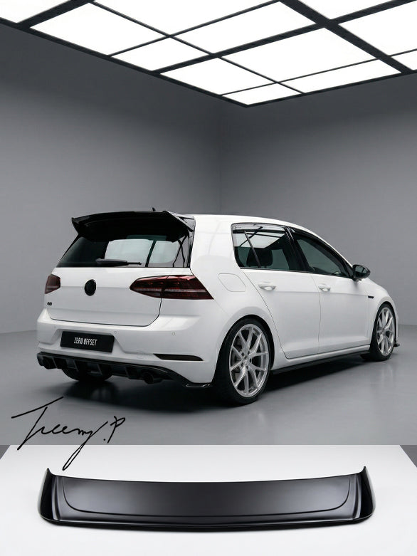 VW Golf MK7 MK7.5 R GTD gloss black OSIR style rear roof boot lip spoiler sporty aggressive upgrade
