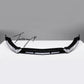 Mercedes C Class W205 gloss black front lip splitter spoiler 2015 to 2018
