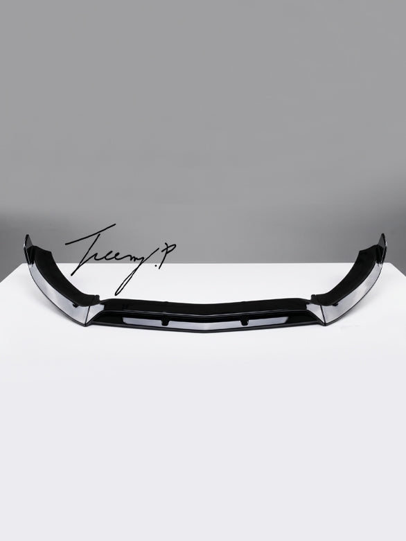 Mercedes C Class W205 gloss black front lip splitter spoiler 2015 to 2018

