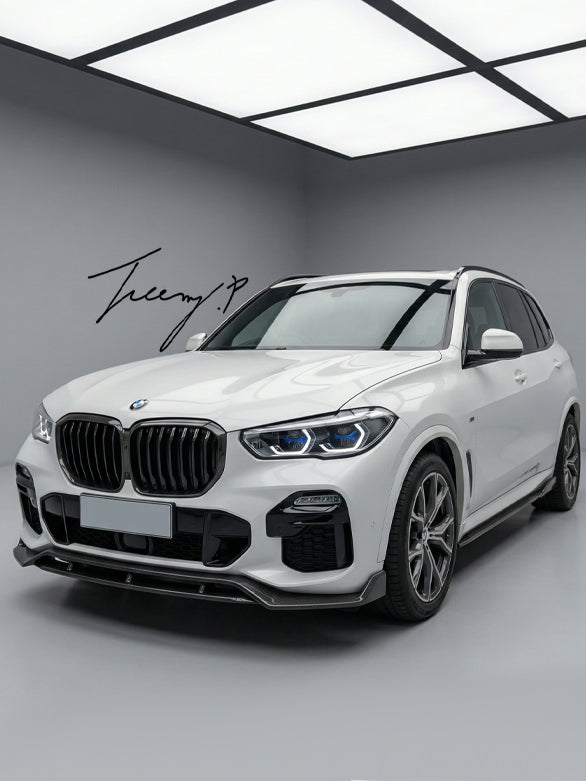BMW X5 G05 2019-2023 M Performance style carbon ABS front splitter kit spoiler lip
