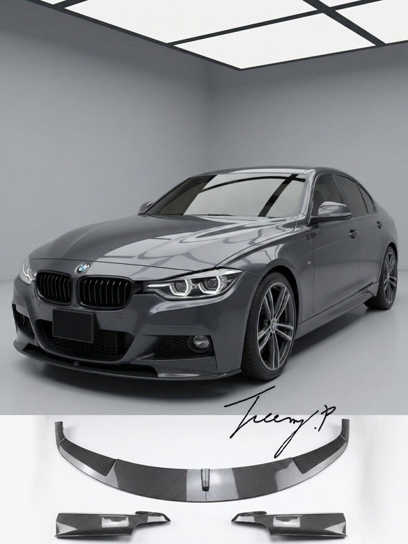 BMW 3 Series F30 F31 M Sport carbon fiber style front splitter spoiler lip body kit 2012-2019
