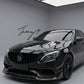 Mercedes AMG C63 C63S W205 Brabus style carbon fiber front splitter 2014–2021
