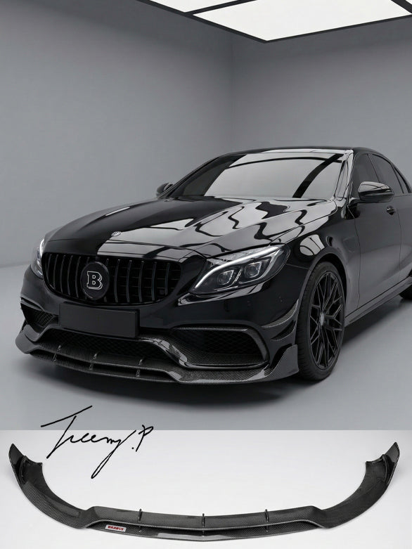 Mercedes AMG C63 C63S W205 Brabus style carbon fiber front splitter 2014–2021
