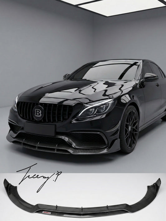 Mercedes AMG C63 C63S W205 Brabus style carbon fiber front splitter 2014–2021
