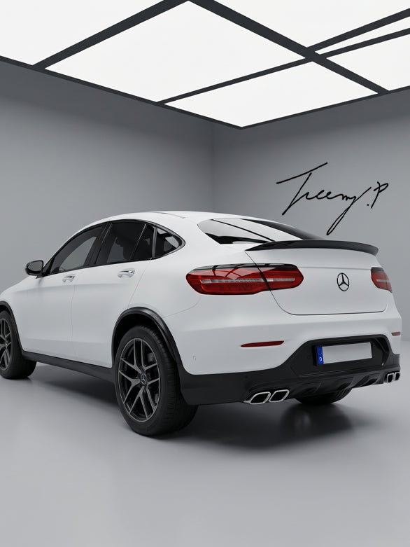 Mercedes GLC Coupe C253 gloss black AMG style rear spoiler bodykit sleek sporty upgrade
