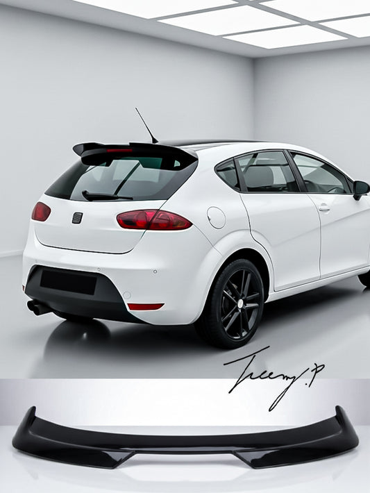 SEAT LEON MK2 2009 - 2013 REAR BOOT ROOF SPOILER WING LIP KIT GLOSS BLACK
