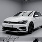 Gloss black front lip splitter for VW Golf MK7.5 R 2017 to 2020