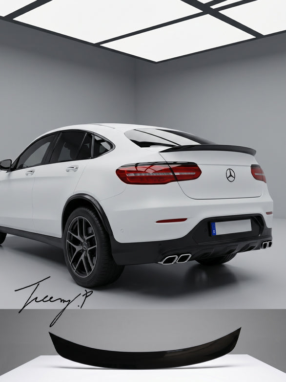 Mercedes GLC Coupe C253 gloss black AMG style rear spoiler bodykit sleek sporty upgrade
