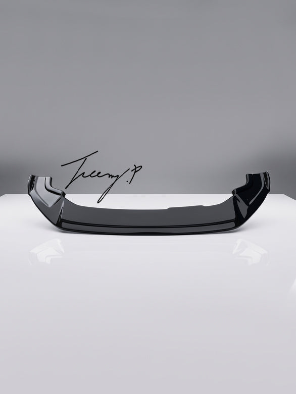 Gloss black front lip splitter for VW Golf MK7.5 R 2017 to 2020