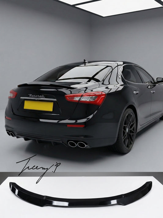 Maserati Ghibli M157 MK3 Trofeo aero rear spoiler wing gloss black 2013–2023
