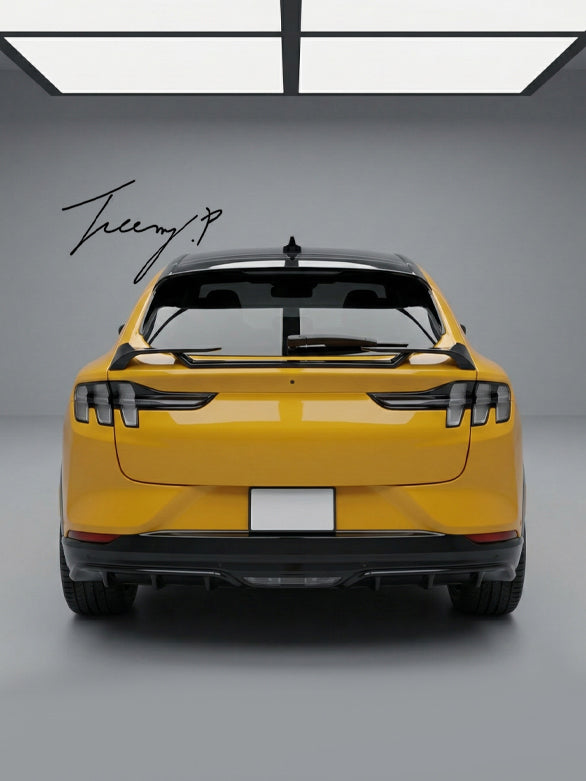 Ford Mustang Mach E Shelby style gloss black rear boot wing lip spoiler 2020+
