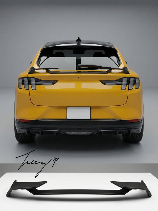 Ford Mustang Mach E Shelby style gloss black rear boot wing lip spoiler 2020+
