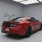 Ford Mustang 2015 to 2021 blade style rear trunk spoiler lip gloss black sleek sporty upgrade for improved style and rear profile
