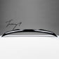 Ford Mustang 2015 to 2021 blade style rear trunk spoiler lip gloss black sleek sporty upgrade for improved style and rear profile
