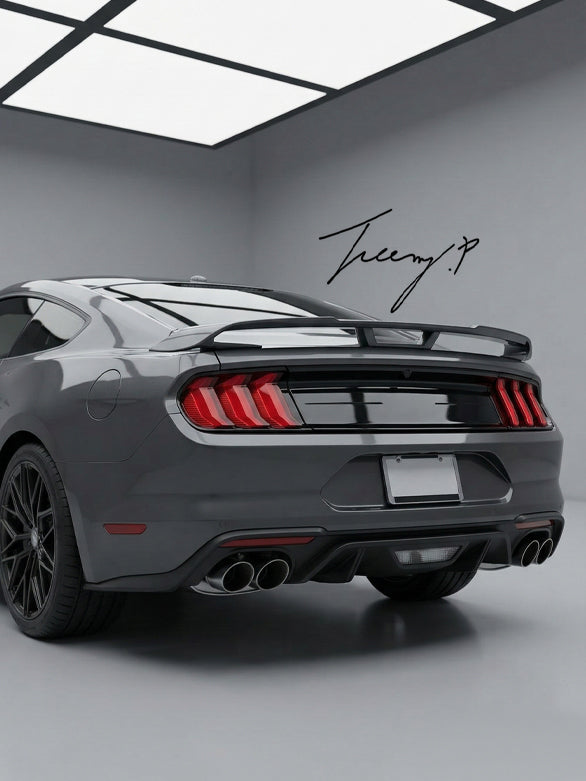 Ford Mustang 2015 to 2022 GT style rear spoiler wing gloss black ABS

