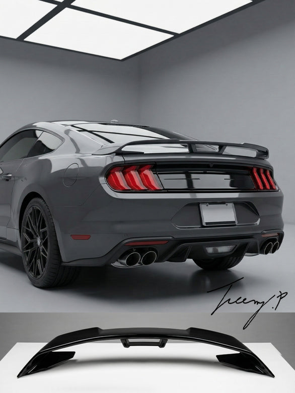 Ford Mustang 2015 to 2022 GT style rear spoiler wing gloss black ABS
