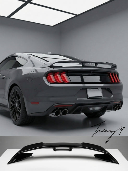 Ford Mustang 2015 to 2022 GT style rear spoiler wing gloss black ABS
