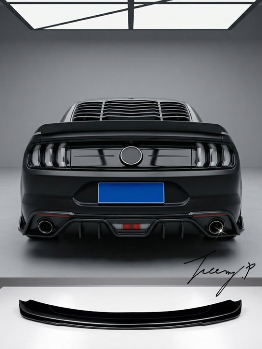 Ford Mustang 2015 plus GT style gloss black rear boot spoiler wing lip body kit
