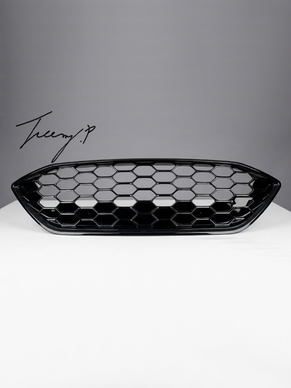 Ford Focus MK4 2018 to 2021 ST style gloss black mesh front grille
