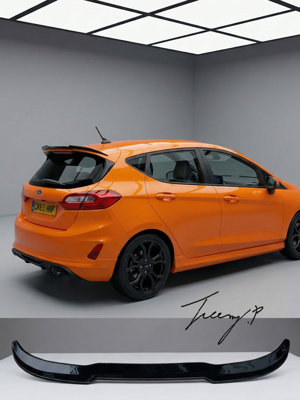 Ford Fiesta MK8 ST roof boot spoiler extension lip gloss black 2018 plus
