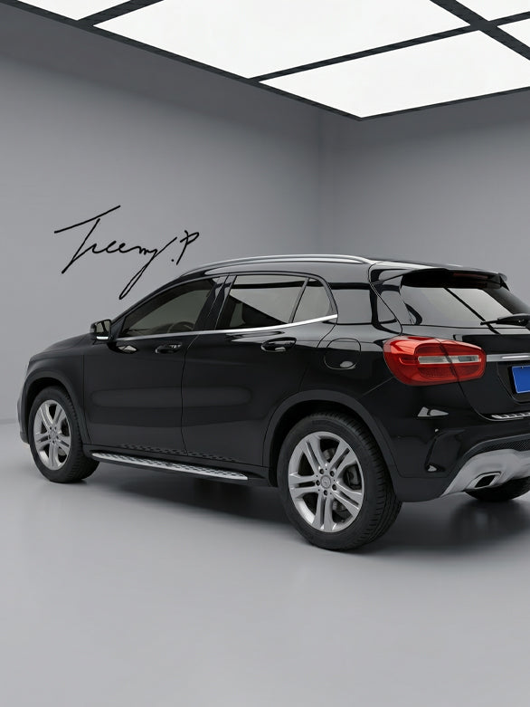 Mercedes Benz GLA X156 OEM style running board side steps practical factory look upgrade
