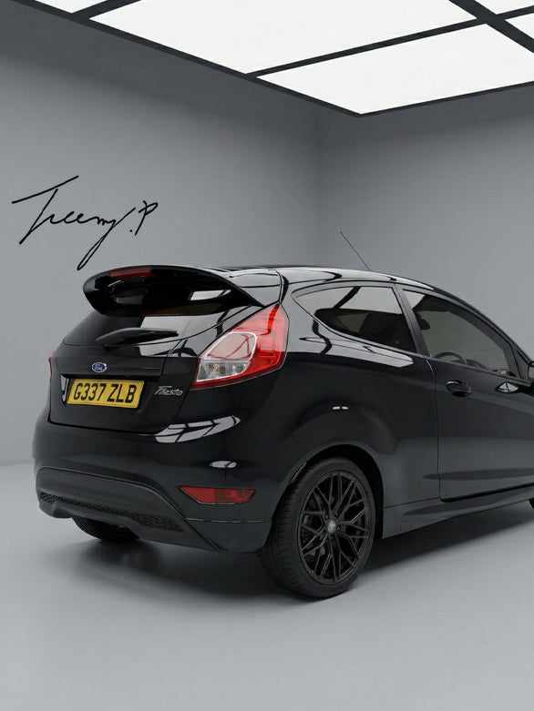 Ford Fiesta hatchback 2008 to 2014 rear boot roof spoiler gloss black OEM quality
