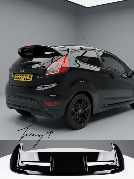 Ford Fiesta hatchback 2008 to 2014 rear boot roof spoiler gloss black OEM quality
