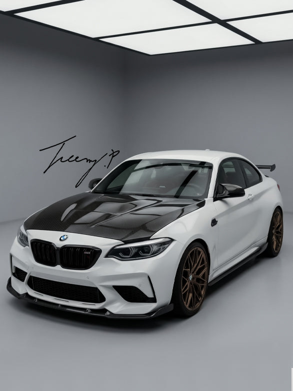BMW M2 F87 Gloss Black Front Lip Splitter 3 Piece (2016–2018)