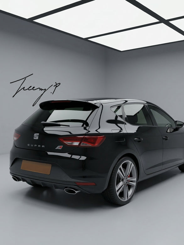 CUPRA Leon MK3 5F gloss black rear roof spoiler wing
