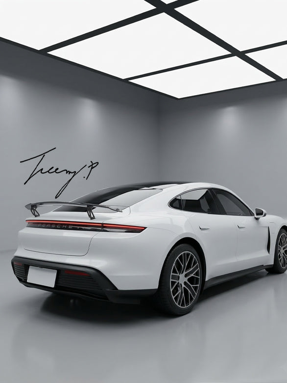 Porsche Taycan 2019-2023 GT style gloss rear spoiler wing
